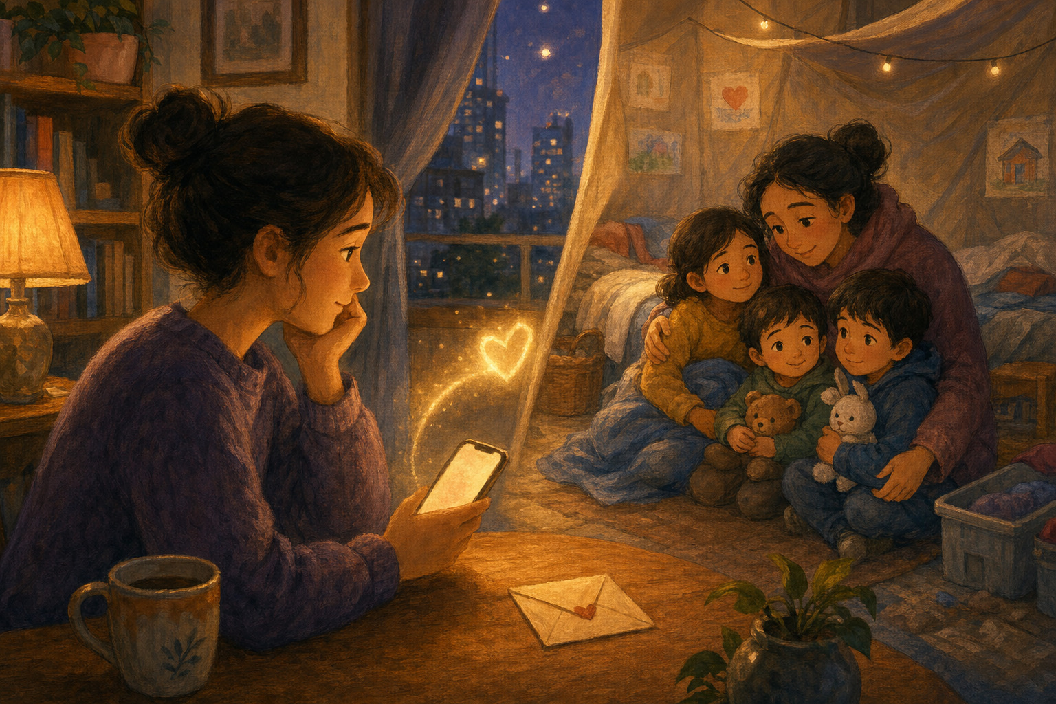 A stranger sends practical help to a mother and her children after a fire.